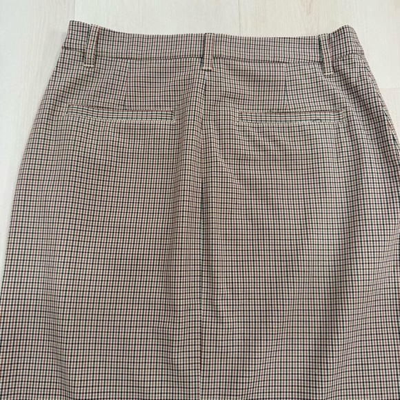 EUC Gap Pencil Midi Skirt In Brown & Tan Check Women's 6 Academia - Picture 9 of 13
